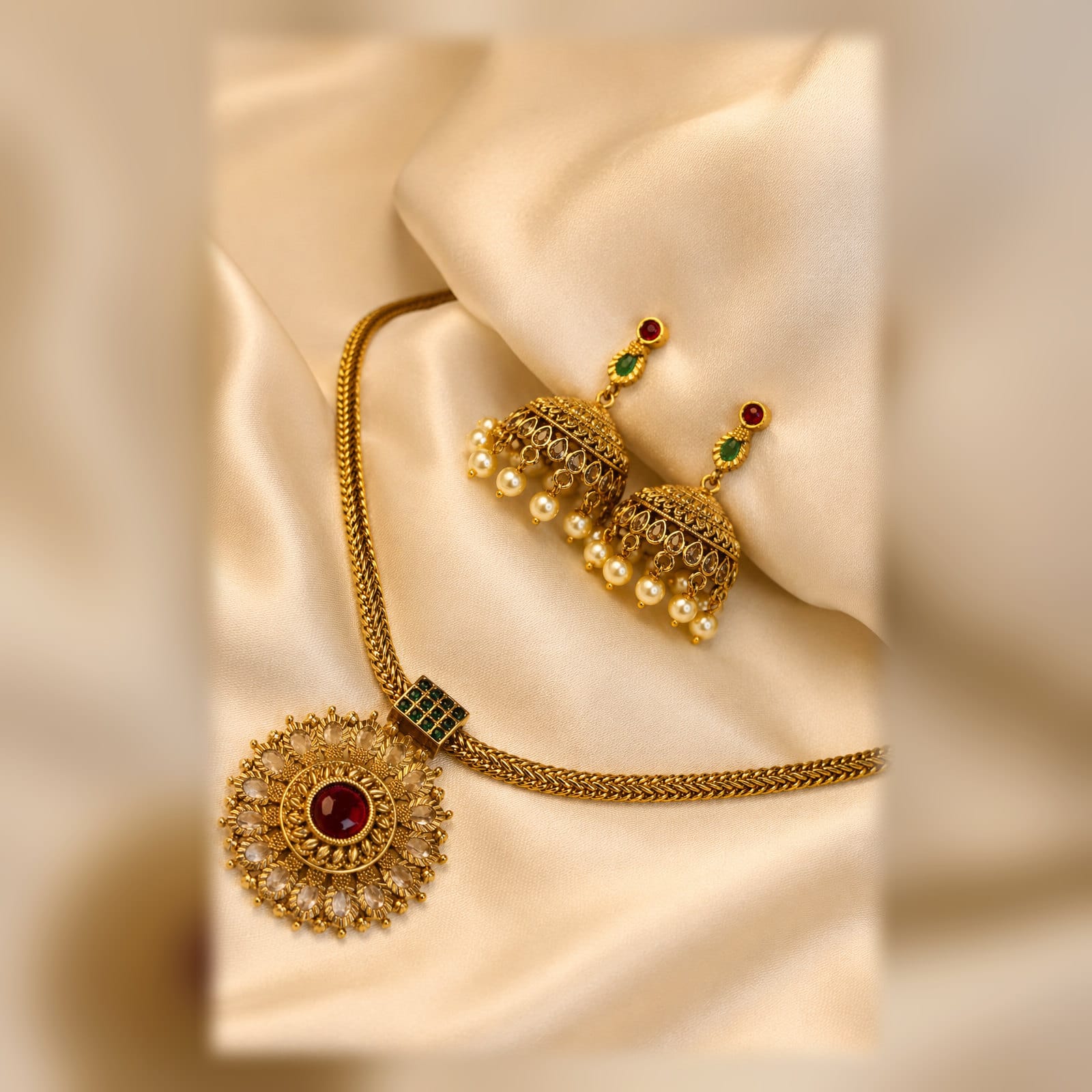 Pendant & Jhumka Set Premium
