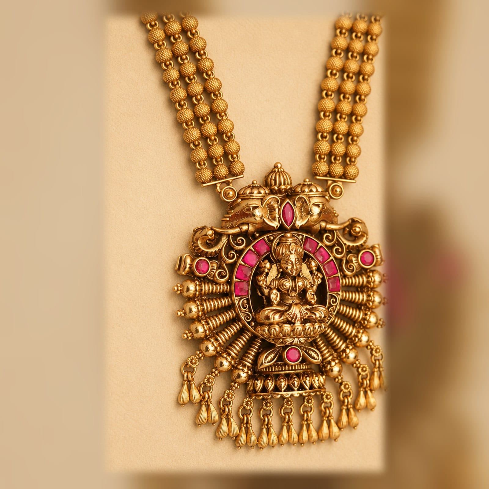 Premium - Long Chain Gold Pendant – Lakshanam